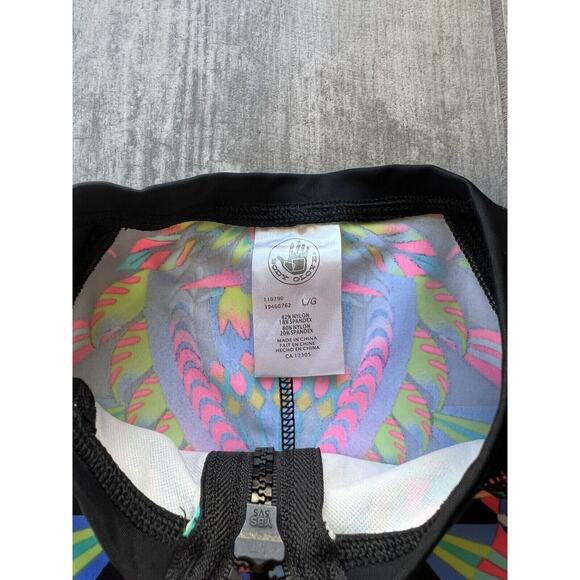 $128 BODY GLOVE Look At Me Stand Up Surf Suit Swimsuit Neon One Piece Zip L - Picture 6 of 9